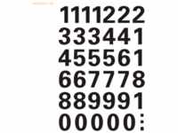10 x HERMA Zahlen 15mm 0-9 selbstklebend wetterfest Folie schwarz VE=1