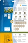 HERMA Etikett 60mm rund Silphie-Papier A4 20 Blatt LaserInkCopy braun