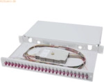 Assmann Splei&szlig;box, 1U, Equipped 24xLC duplex,M25 Schraube,OM4, Adapter