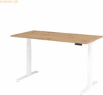 mcbuero.de Schreibtisch el 160x80cm wei&szlig;/asteiche
