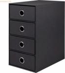 2 x S.O.H.O. Schubladenbox Schwarz 4 Sch&uuml;be (BxHxT): 17,5x32x25cm