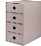 S.O.H.O. Schubladenbox Taupe 4 Sch&uuml;be (BxHxT): 17,5x32x25cm