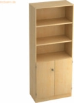 mcbuero.de Regal 5 OH 2 OH 80x42x200,4cm T&uuml;ren Sockelblende Griff SG A