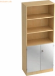 mcbuero.de Regal 5 OH 2 OH 80x42x200,4cm T&uuml;ren Sockelblende Griff SG A