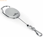 Durable Aufrollmechanismus JoJo Style mit Federhaken 80cm grau