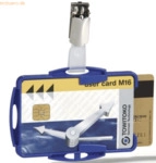 Durable Ausweishalter Duo mit Clip 54x85mm VE=25 St&uuml;ck blau