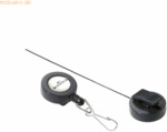 Durable Ausweishalter mit Karabinerhaken anthrazit VE=10 St&uuml;ck