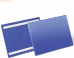 Durable Etikettentaschen selbstklebend A4 quer blau VE=50 St&uuml;ck