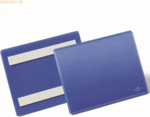 Durable Etikettentaschen selbstklebend A6 quer blau VE=50 St&uuml;ck