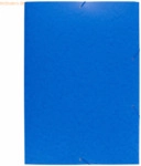 10 x Exacompta Eckspannmappe A2 Manila-Karton 600g blau