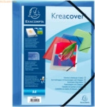 25 x Exacompta Eckspannmappe Kreacover A4 PP 500my transparent blau