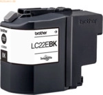 Brother Tintenpatrone Brother LC-22EBK schwarz (ca. 2400 Seiten)