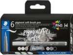 Staedtler Pigment soft brush pen Greys 6 St&uuml;ck