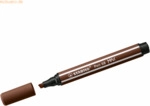 5 x Stabilo Fasermaler Pen 68 Max Keilspitze braun