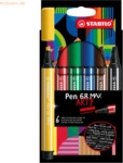 Stabilo Fasermaler Pen 68 Max Keilspitze Etui Arty VE=6 Stifte