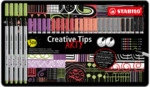 Stabilo Schreibger&auml;teset Multi-Liner Creative Tips Metalletui 30 St&uuml;ck