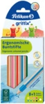 Pelikan Farbstiftetui griffix - dick 8+1 St&uuml;ck sortiert dreikant.