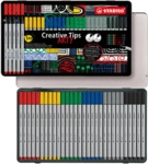 Stabilo Schreibger&auml;teset Multi-Liner Creative Tips Metalletui 30 St&uuml;ck