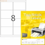 TopStick Universal-Etiketten Papier wei&szlig; selbstklebend 99,1x67,7mm 100