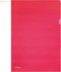 Herlitz Aktenh&uuml;lle Pyramide A4 110my PP gl&auml;nzend VE=10 St&uuml;ck rot