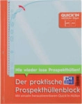 Oxford Prospekth&uuml;llenblock Economy Quick'In A4 PP 0,05mm glasklar blen