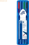 10 x Staedtler Kugelschreiber triplus ball Kappenmodell M VE=4 Farben