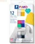 Staedtler Modelliermasse Fimo effect farbig sortiert 12x 25g
