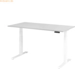 mcbuero.de Schreibtisch el 160x80cm wei&szlig;/grau