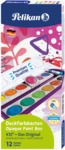 PELIKAN Deckfarbkasten 735K/12 - 12 Farben + 1 Deckwei&szlig; violett.