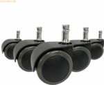 HJH Stuhlrolle ROLO EASY 619031 Hartboden 11x50mm 5 St&uuml;ck