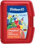 PELIKAN Kinderknete creaplast - 240 g 14 Stangen 10 Farben Box rot.