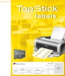 10 x TopStick Universal-Etiketten Papier wei&szlig; selbstklebend 46x11,1mm