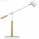 Unilux Schreibtischleuchte Vicky LED skandinavisches Design holz/wei&szlig;