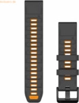Garmin Garmin Ersatzarmband QuickFit 22mm Silikon Graphit/Orange