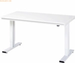 Rau Werktisch 1500x800x720-1120mm elektrisch M-Platte 22mm lichtgrau