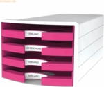 HAN Schubladenbox Impuls A4/C4 4 offene Schubladen wei&szlig;/Trend Colour p