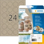 HERMA Etikett 40mm rund Silphie-Papier A4 20 Blatt LaserInkCopy braun