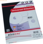 B&uuml;roring Universal-Etiketten Papier wei&szlig; selbstklebend 210x297mm 100 B