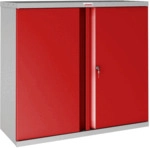 Phoenix Stahlschrank SCL0891GRK 2 T&uuml;ren 1B&ouml;den grau/rot Schl&uuml;ssel