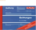 10 x Herlitz Formularbuch Quittungsblock A6 VE=2x40 Blatt