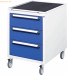 Rau Rollcontainer 480x600x690mm 3xSchublade lichtgrau/enzianblau