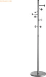 ALCO Standgarderobe Edelstahl geb&uuml;rstet 182x41cm silber