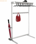 Kerkmann Reihengarderobe Sevilla BxTxH 100x43x170cm aluminium/silber