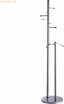 ALCO Standgarderobe Edelstahl geb&uuml;rstet 181x47cm silber