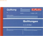 5 x Herlitz Formularbuch Quittungsblock A6 VE=2x50 Blatt