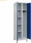 CP Garderobenschrank Classic PLUS 2 Abteile 1950x600x500mm lichtgrau/e