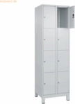 CP Schlie&szlig;fachschrank Classic PLUS 2x4 F&auml;cher 1950x600x500mm lichtgrau