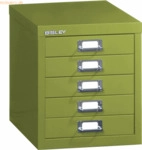 Bisley Schubladenschrank Basis A4 5 Sch&uuml;be Gr&uuml;n