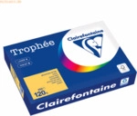 5 x Clairefontaine Kopierpapier 1206PC A4 120g goldgelb 250 Blatt