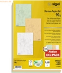 Sigel Marmor-Papier-Set A4 90g 3x100 Blatt Marmor sandbraun, pastellgr